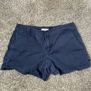 Dark Blue Casual Shorts with Pockets